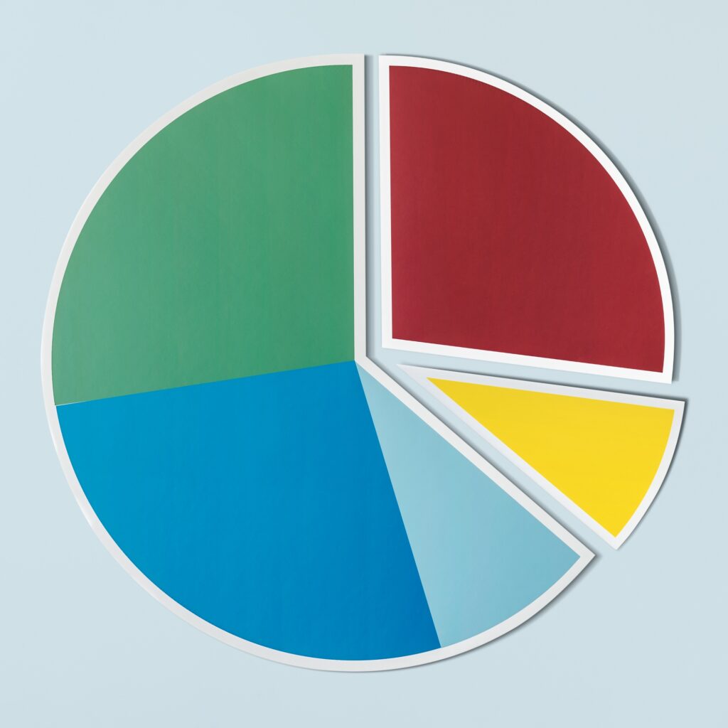 Data analysis pie chart icon