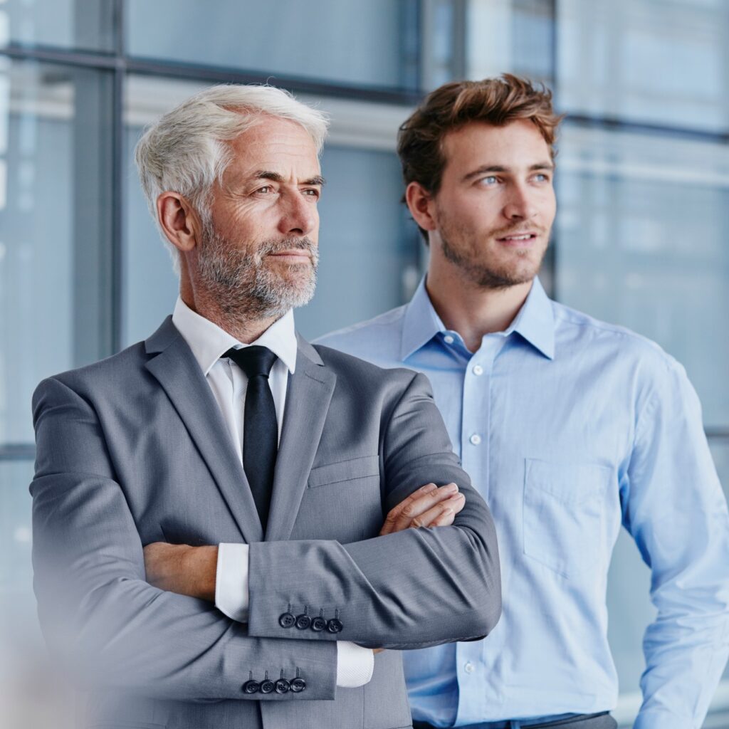 Two confident businessmen