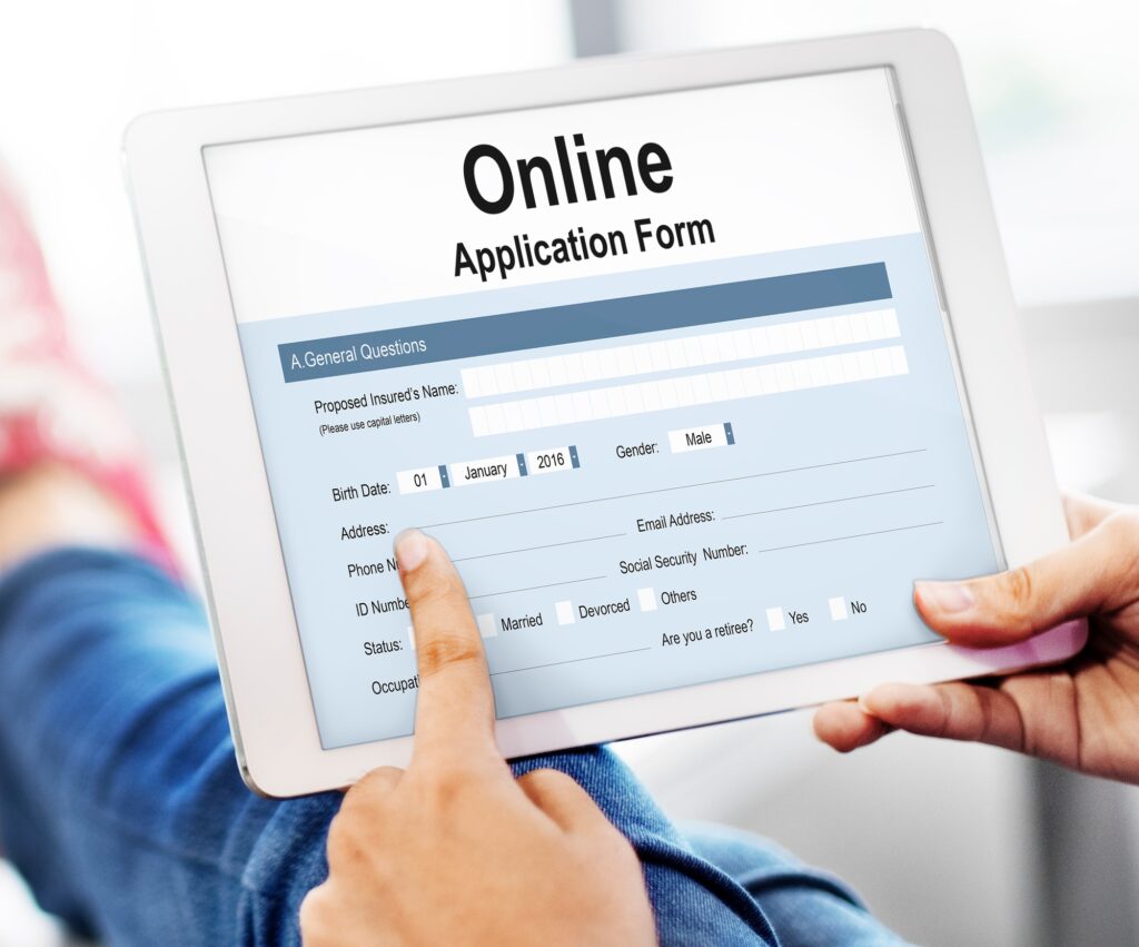 Online Application Form Document Recruitment Concept